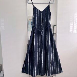 Banana Republic, Blue and white long striped dress